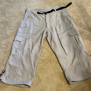 Alpine cargo khaki pants capri